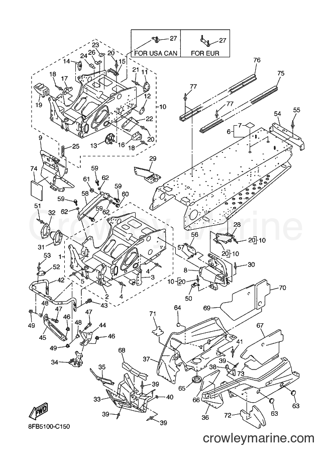 Yamaha Motors SXV70ER (8FB6) [010] - FRAME