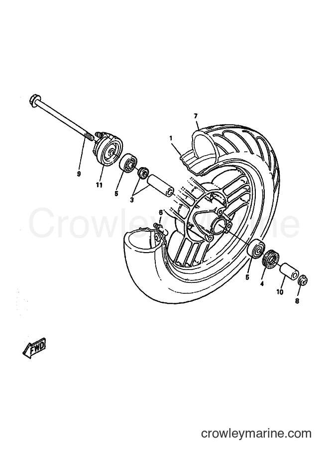 Yamaha Motors YE50 (4LN2) [010] - FRONT WHEEL