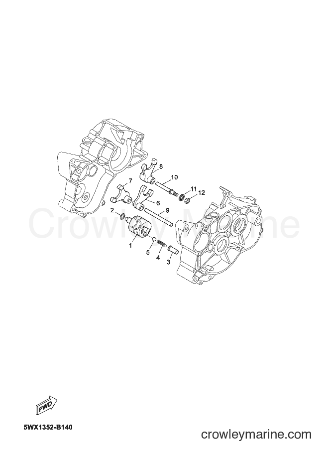 Yamaha Motors TZR50 (2AS1) [010] - SHIFT CAM & FORK
