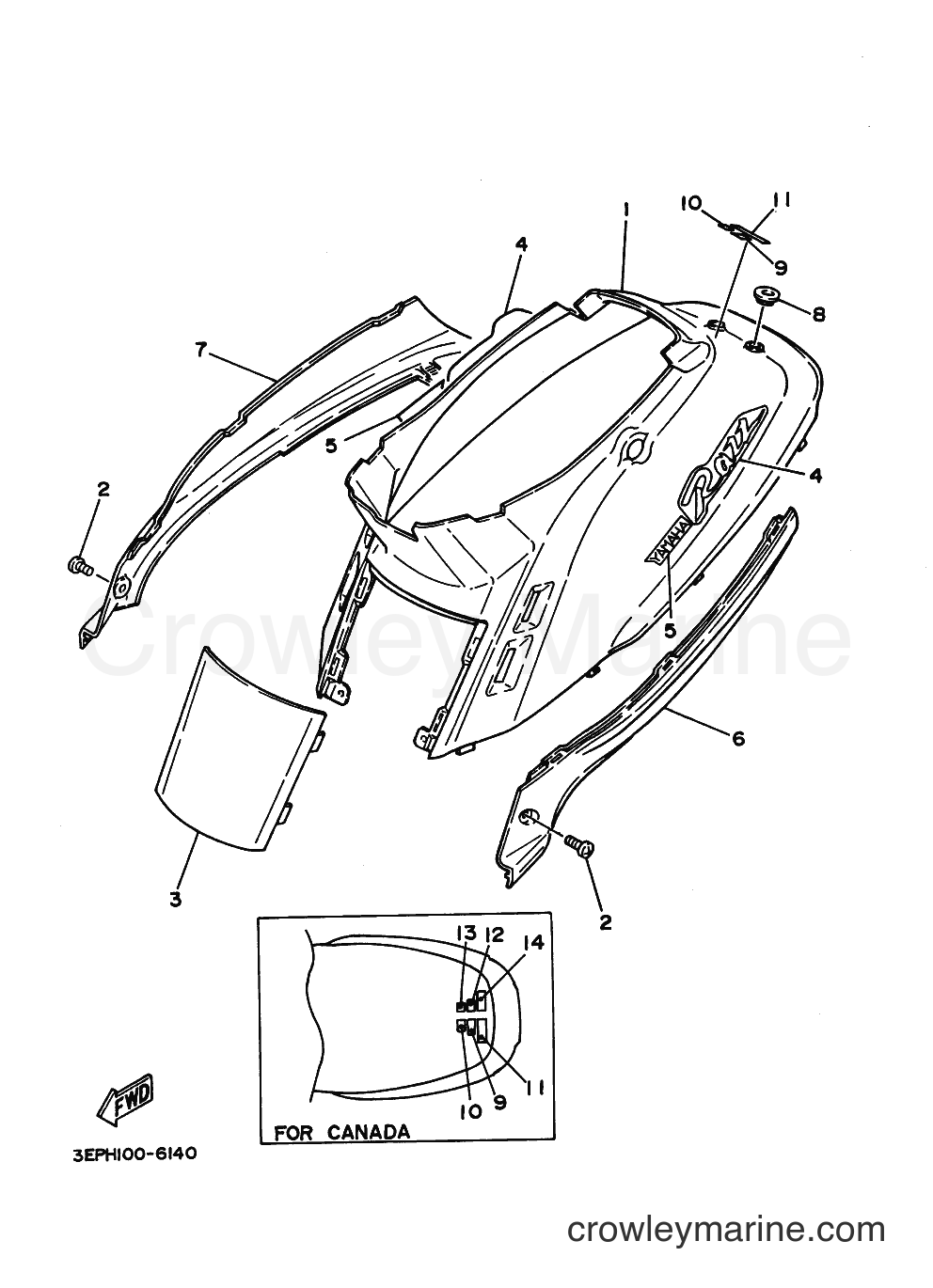 Yamaha Motors SH50 (3EPT) [010] - SIDE COVER