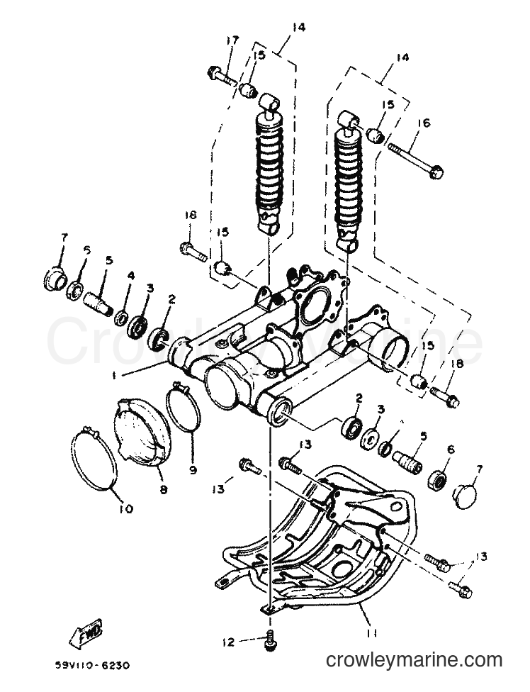 Yamaha Motors YFM225N (59V) [999] - REAR SUSPENSION