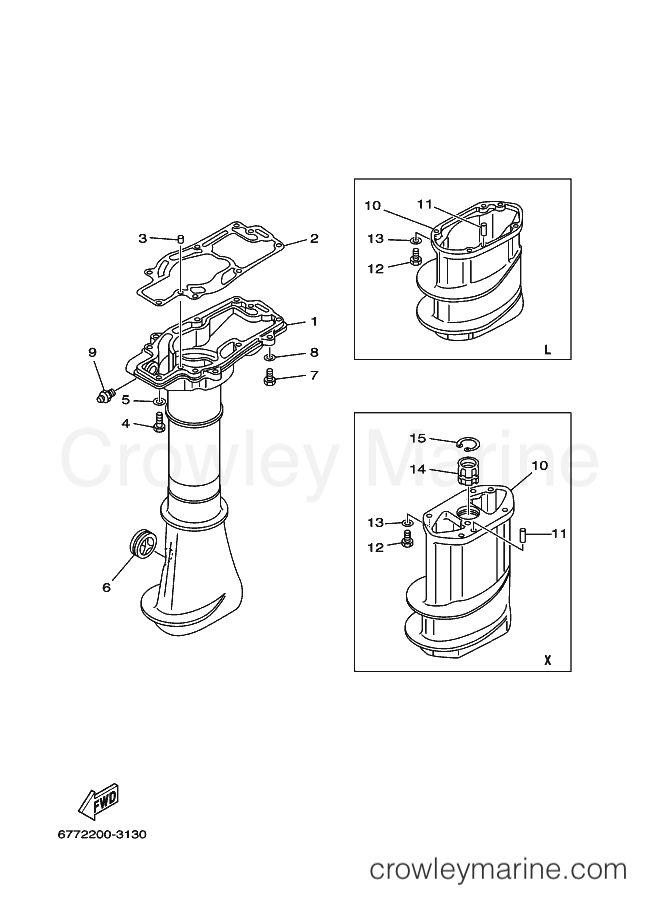 Yamaha Motors E8DMHL (6772) [080] - UPPER CASING