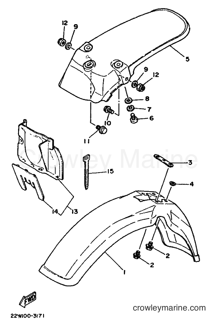 1990 Dirt Bike YZ80 - YZ80 (3ML2) [999] - FENDER
