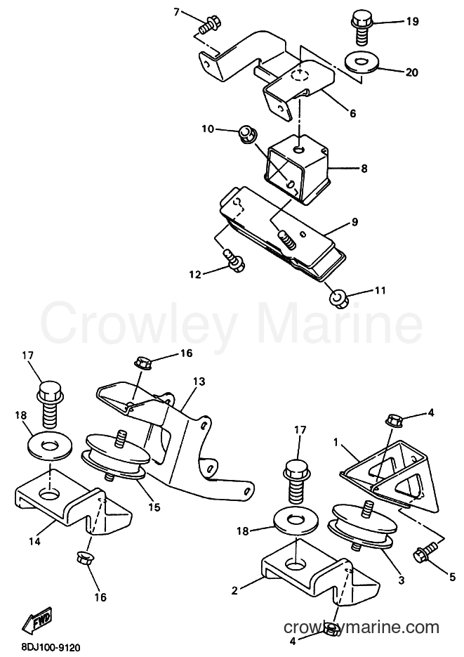 Yamaha Motors VT500XL (8DX3) [030] - ENGINE BRACKET