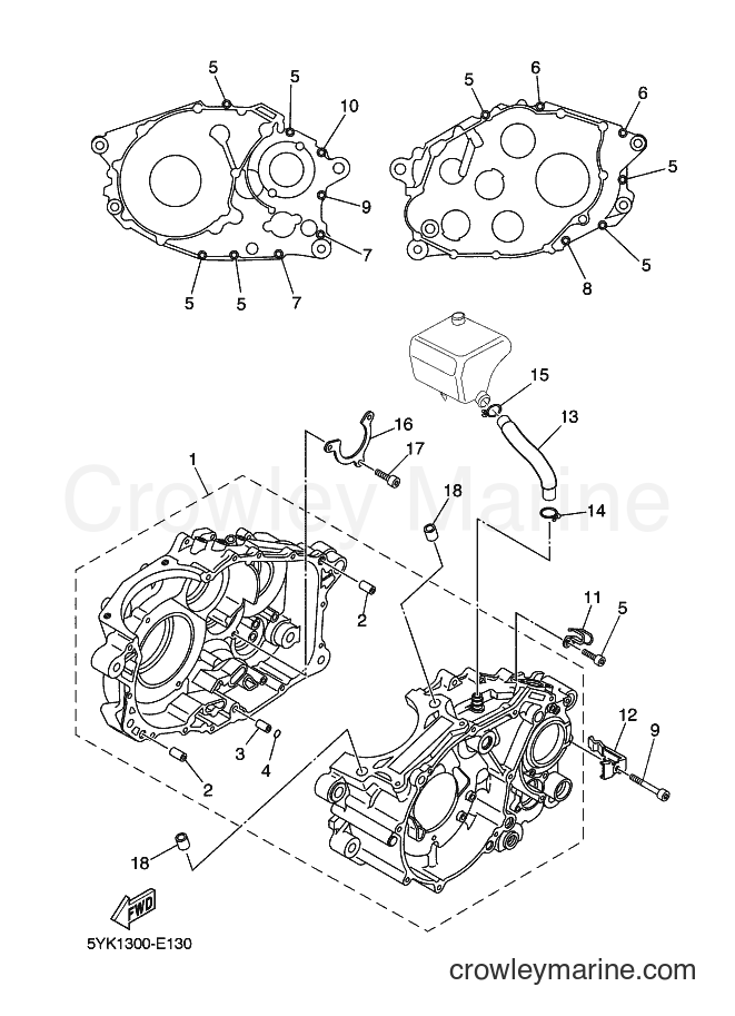 2007 Street Bike MT03 - MT03 (5YK2) [030] - CRANKCASE