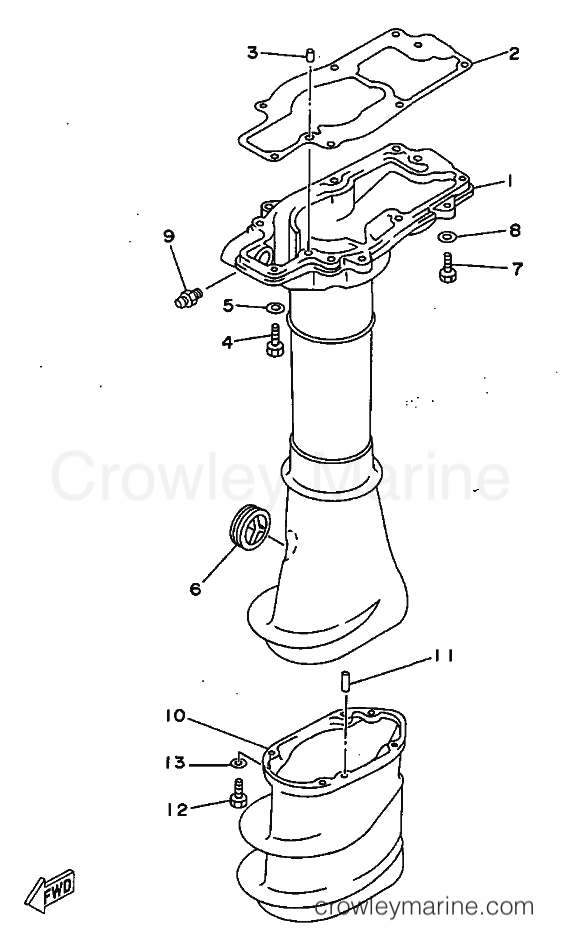 Yamaha Motors E8D (677) [03B] - UPPER CASING