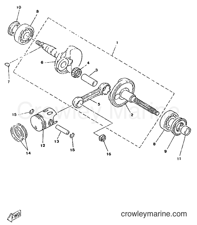 1996 Scooter YA50M - YA50M (3UG1) [999] - CRANKSHAFT & PISTON