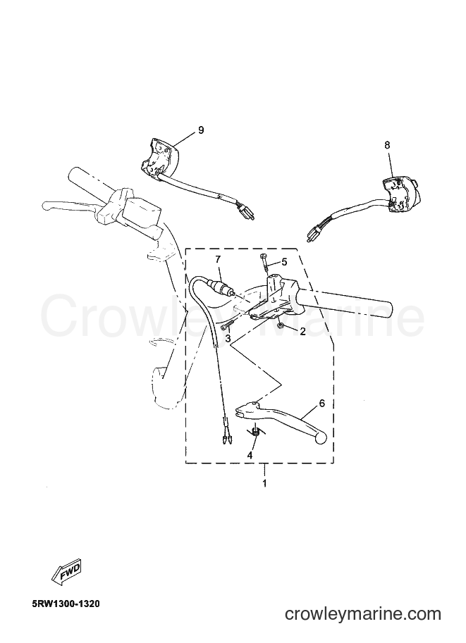 Yamaha Motors CS50M (49DE) [010] - HANDLE SWITCH & LEVER