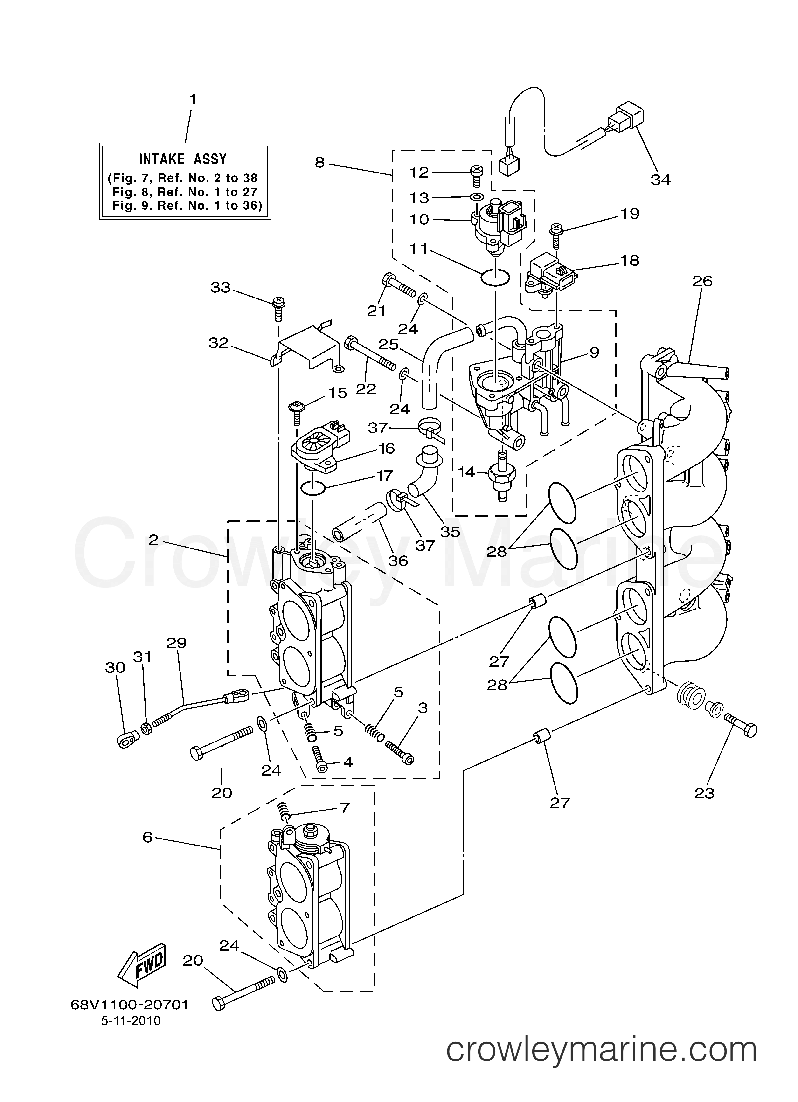 Yamaha Motors LF115TXRA - INTAKE 2