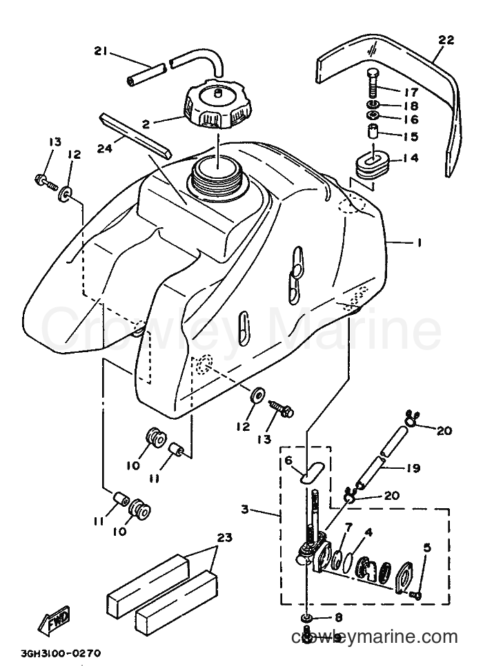 1990 ATV YFM250 - YFM250 (3GH4) [010] - FUEL TANK
