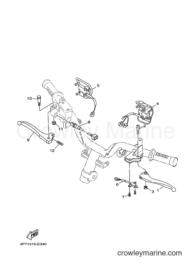 Yamaha Motors XC125E (4P75) [020] - HANDLE SWITCH & LEVER