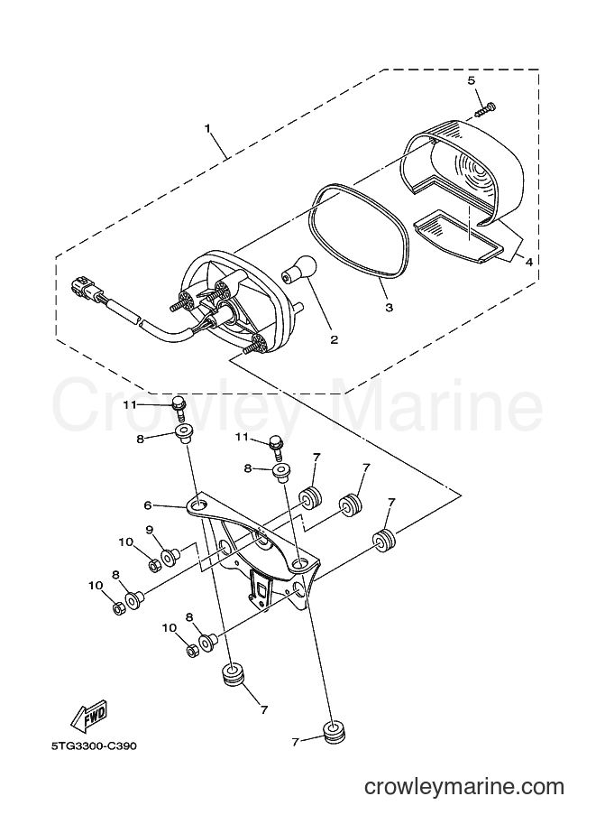 2004 ATV YFZ450 - YFZ450 (5TG3) [010] - TAILLIGHT