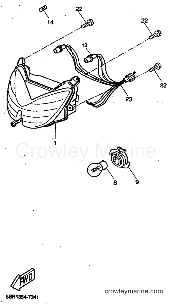 1998 Scooter YQ50 - YQ50 (5DR3) [999] - HEADLIGHT