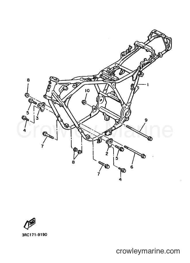 1990 Sport Bike FJ600 - FJ600 (3RC2) [010] - FRAME