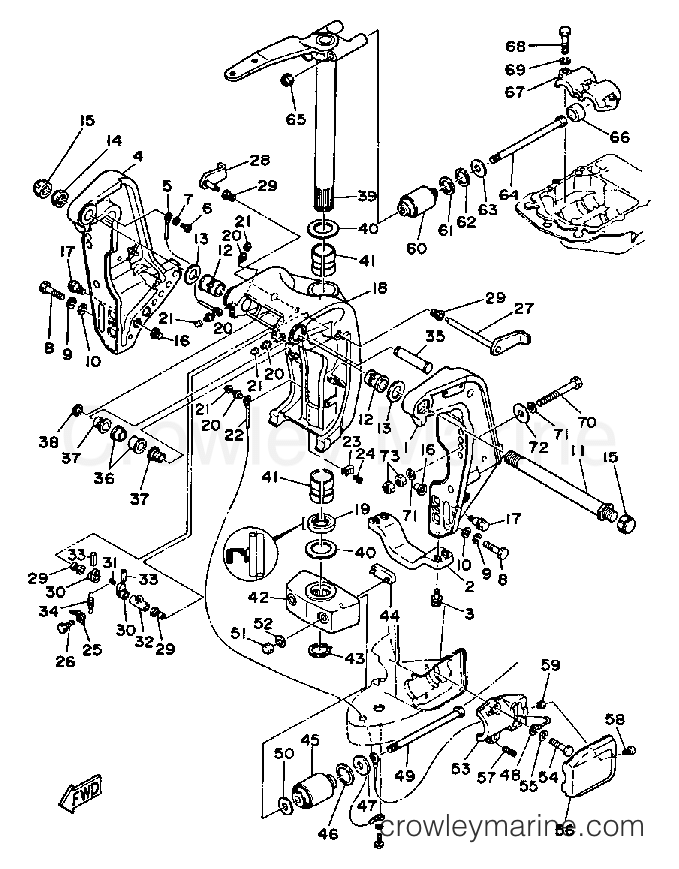 Yamaha Motors 115ETLF - BRACKET 1