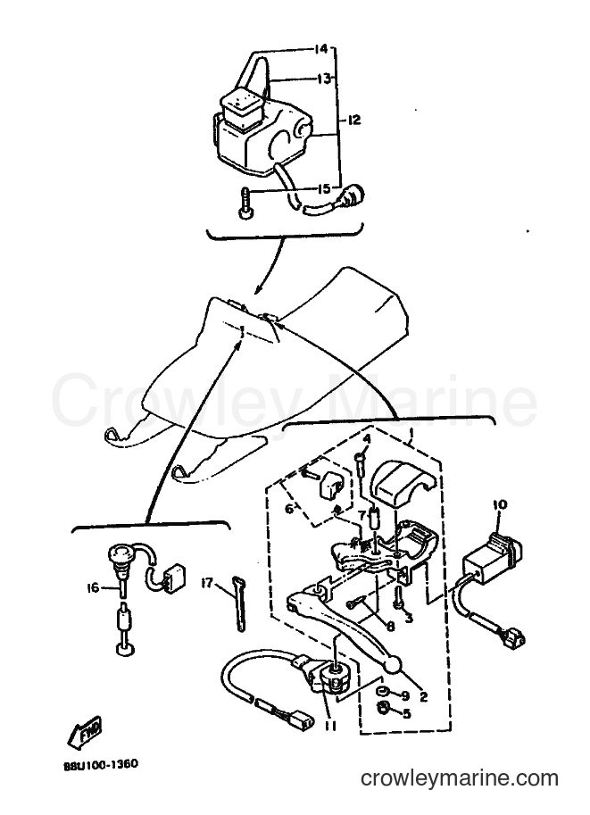 1991 Snowmobile SR540 - SR540 (88U1) [010] - HANDLE SWITCH & LEVER