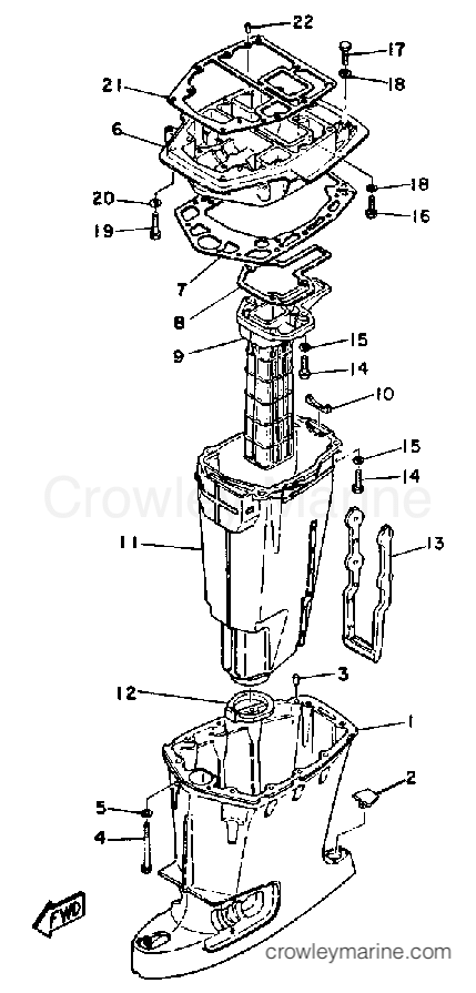 Yamaha Motors 90ETLJ-JD - UPPER CASING