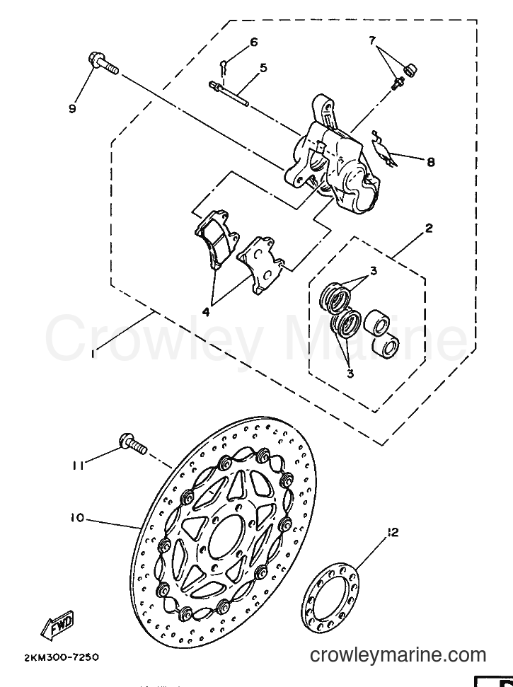 1987 Street Bike TZ250 - TZ250 (2KM) [999] - FRONT BRAKE CALIPER