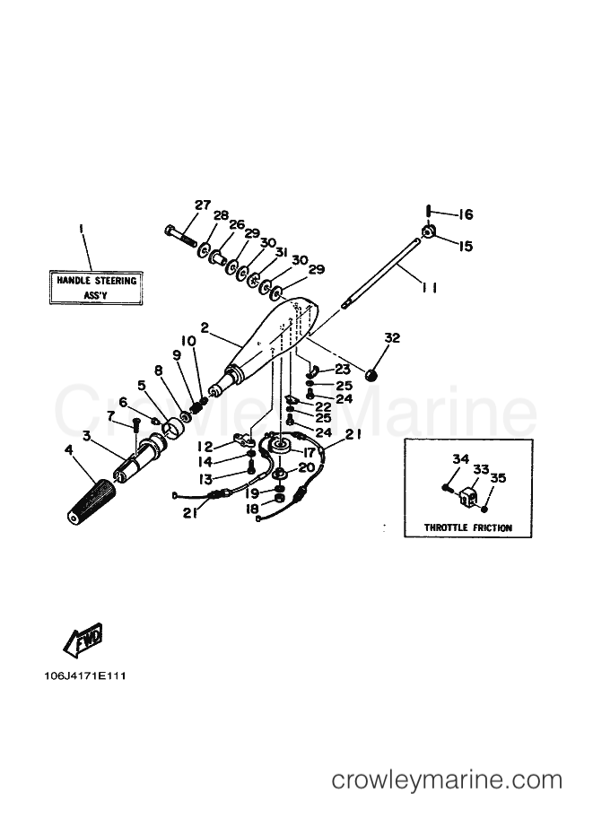 Yamaha Motors 40J (6J4) [010] - STEERING