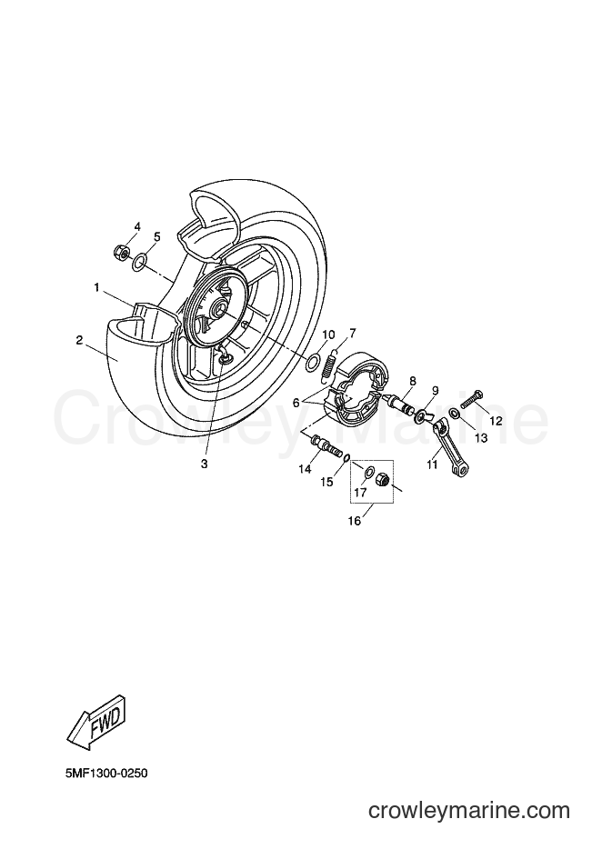 2000 Scooter XN125 - XN125 (5MF1) [030] - REAR WHEEL
