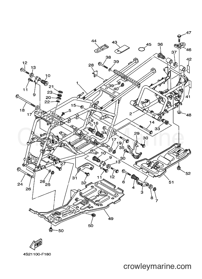 Yamaha Motors YFM350FWAN (4S2D) [010] - FRAME