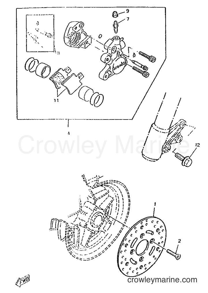 1995 Scooter CW50RS - CW50RS (4TD3) [999] - FRONT BRAKE