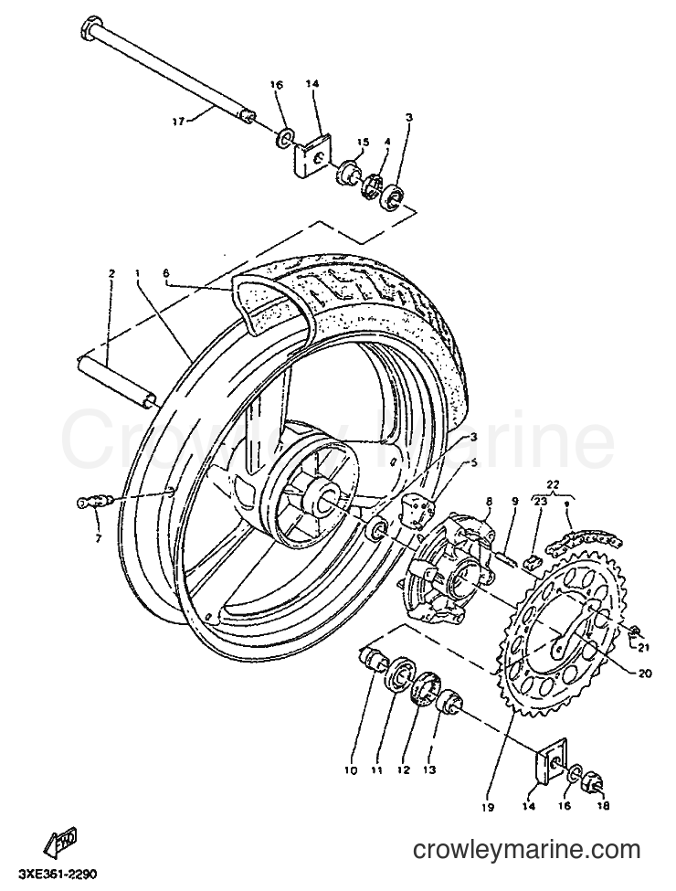 Yamaha Motors TDR125 (3XE2) [999] - REAR WHEEL