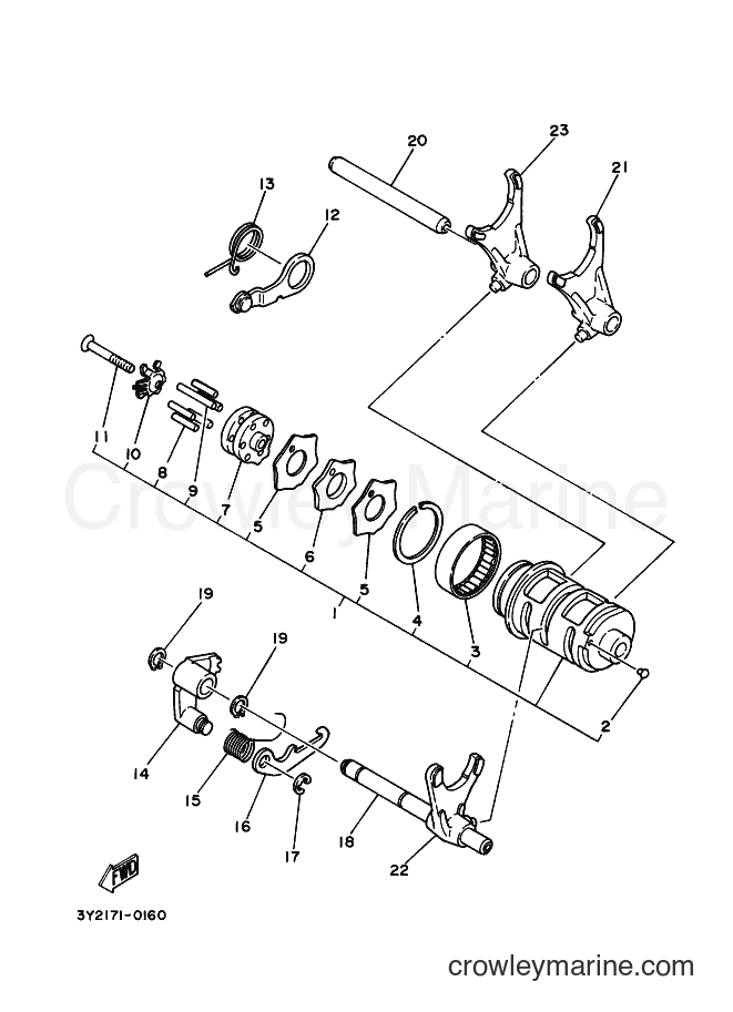 1992 Street Bike SR250 - SR250 (3TH3) [010] - SHIFT CAM & FORK