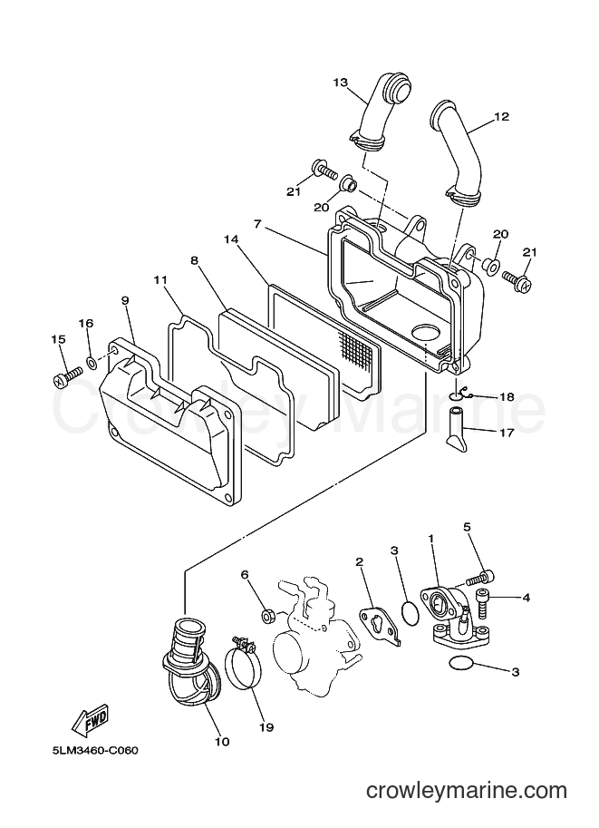 Yamaha Motors T105SE (5LM3) [010] - INTAKE