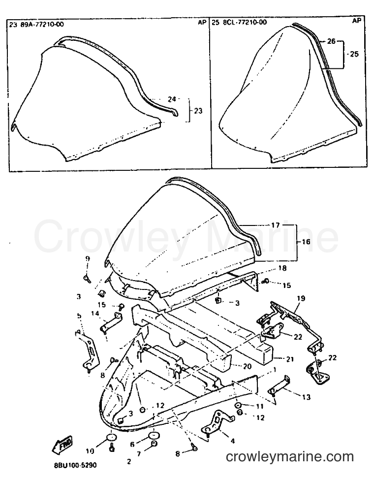 Yamaha Motors VX800 (8BU2) [999] - WINDSHIELD