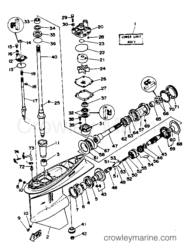 Yamaha Motors L130TXRP - LOWER CASING DRIVE THREE