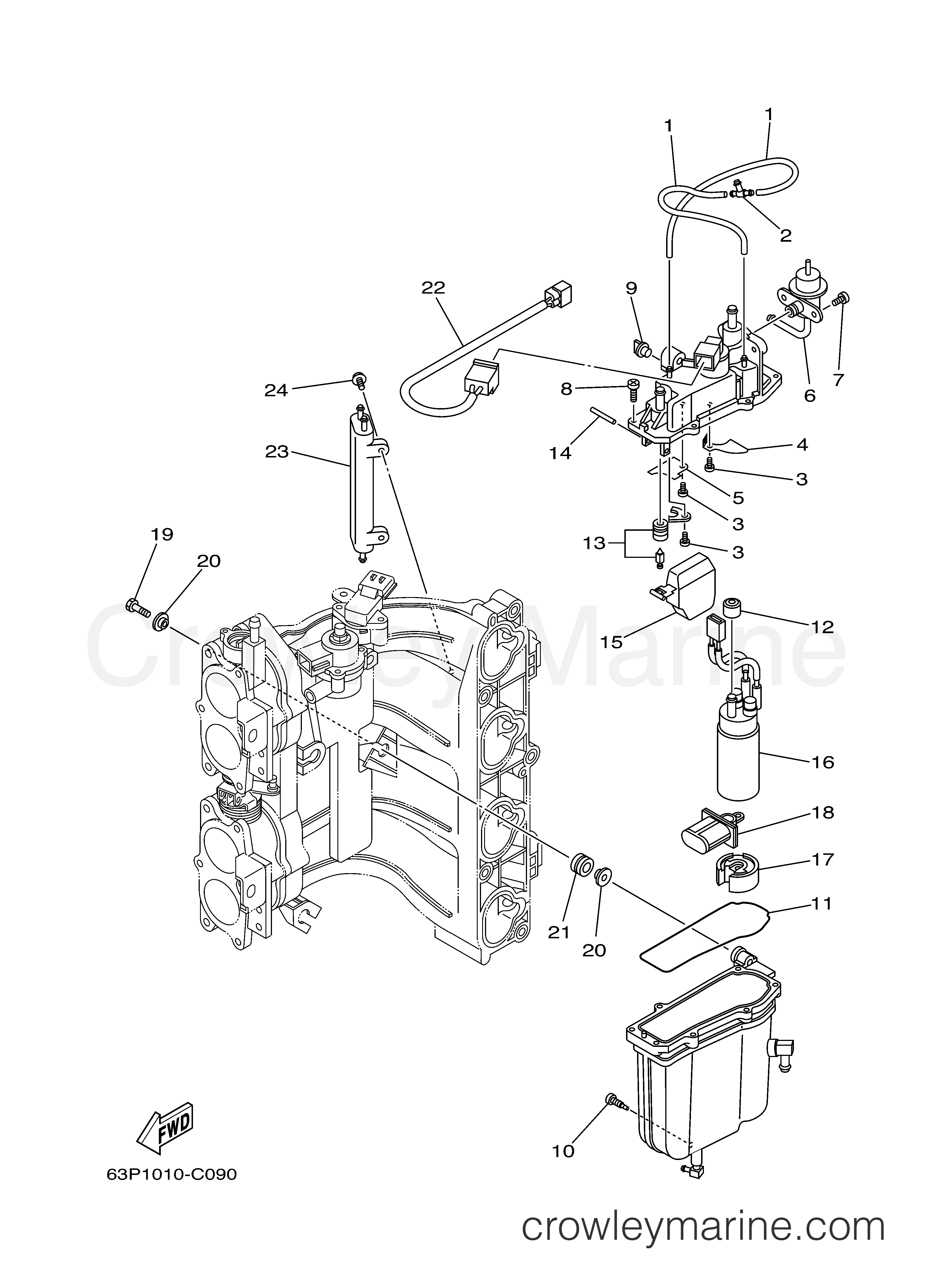 Yamaha Motors F150TXRC - FUEL INJECTION PUMP 1