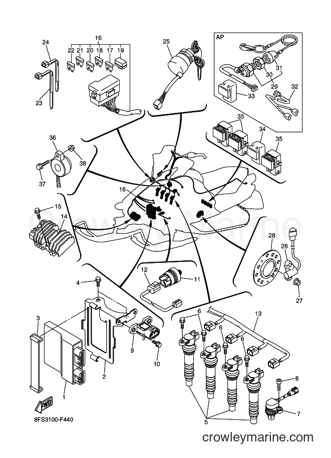 2007 Snowmobile RX10M - RX10M (8GY2) [010] - ELECTRICAL 1