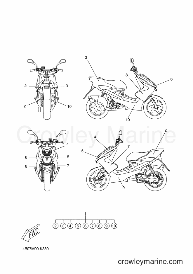 2012 Scooter YQ50L - YQ50L (4B08) [010] - GRAPHIC & EMBLEM