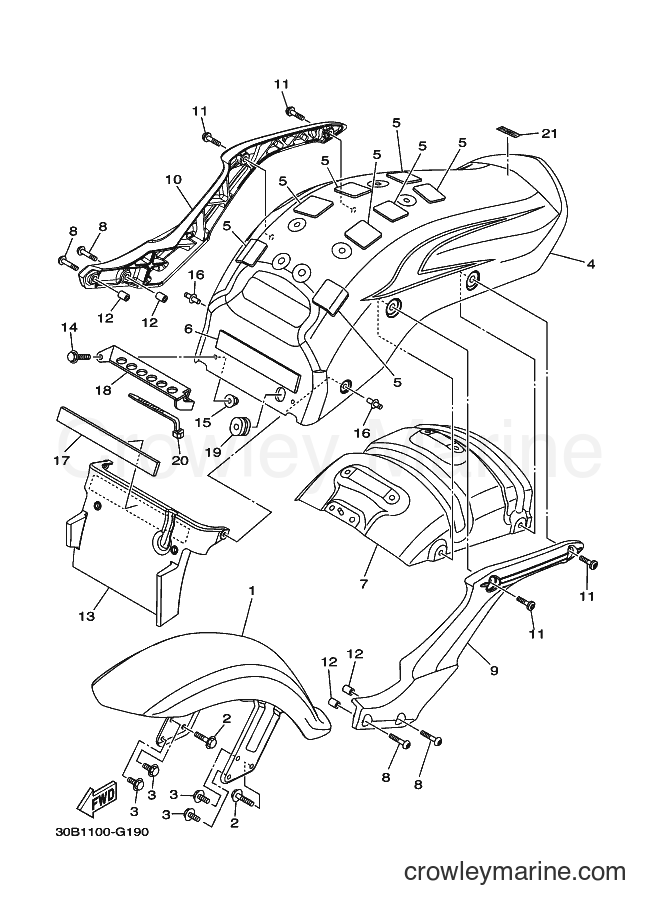 Yamaha Motors XV1900CU (30B3) [010] - FENDER