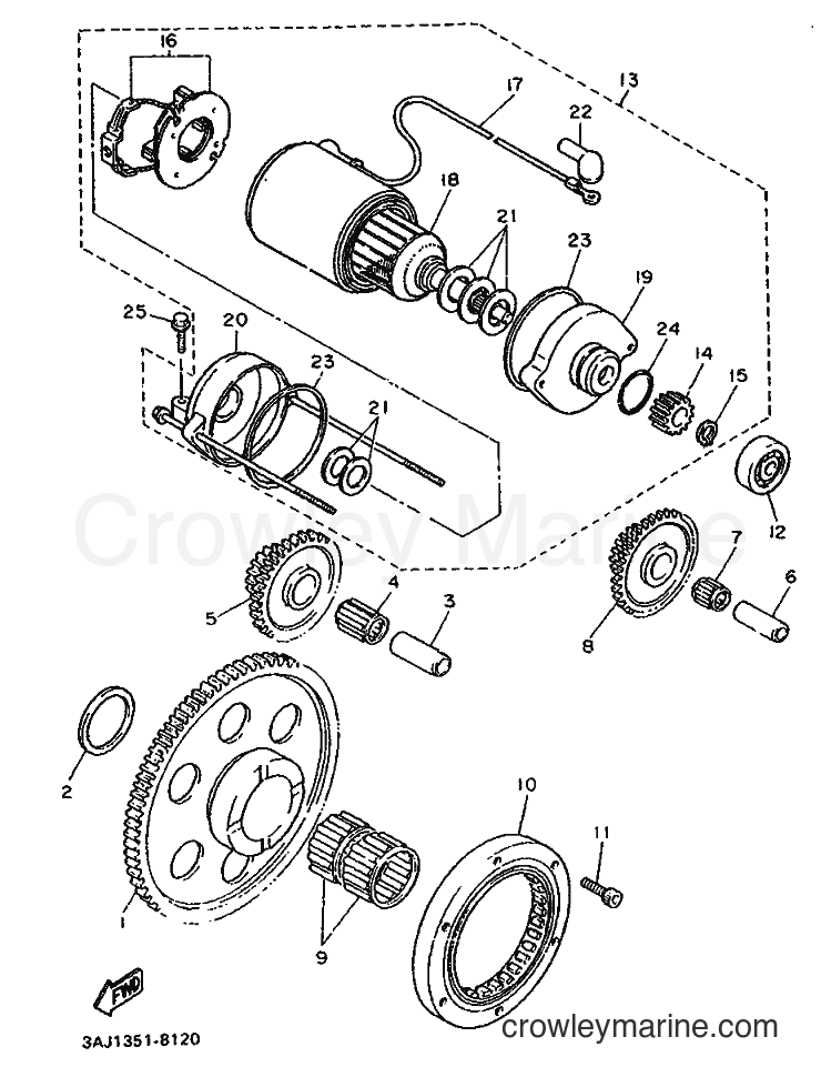 1990 Dirt Bike XT600Z - XT600Z (3DS3) [999] - STARTER CLUTCH