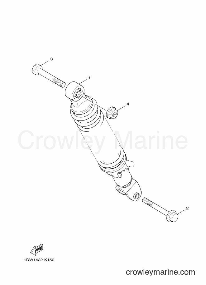 2012 Scooter XC100N - XC100N (1DW2) [010] - REAR ARM & SUSPENSION