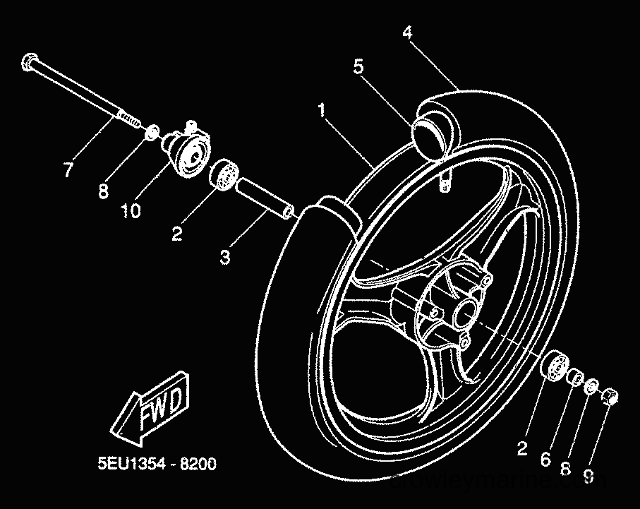 Yamaha Motors YH50 (5JB4) [030] - FRONT WHEEL