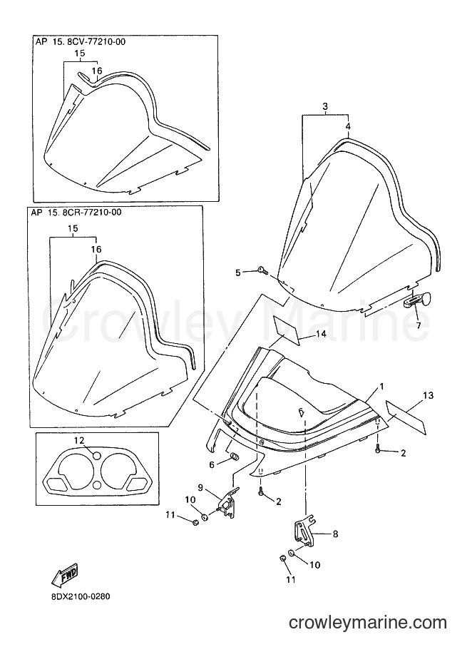 Yamaha Motors VT500XL (8DX2) [030] - WINDSHIELD