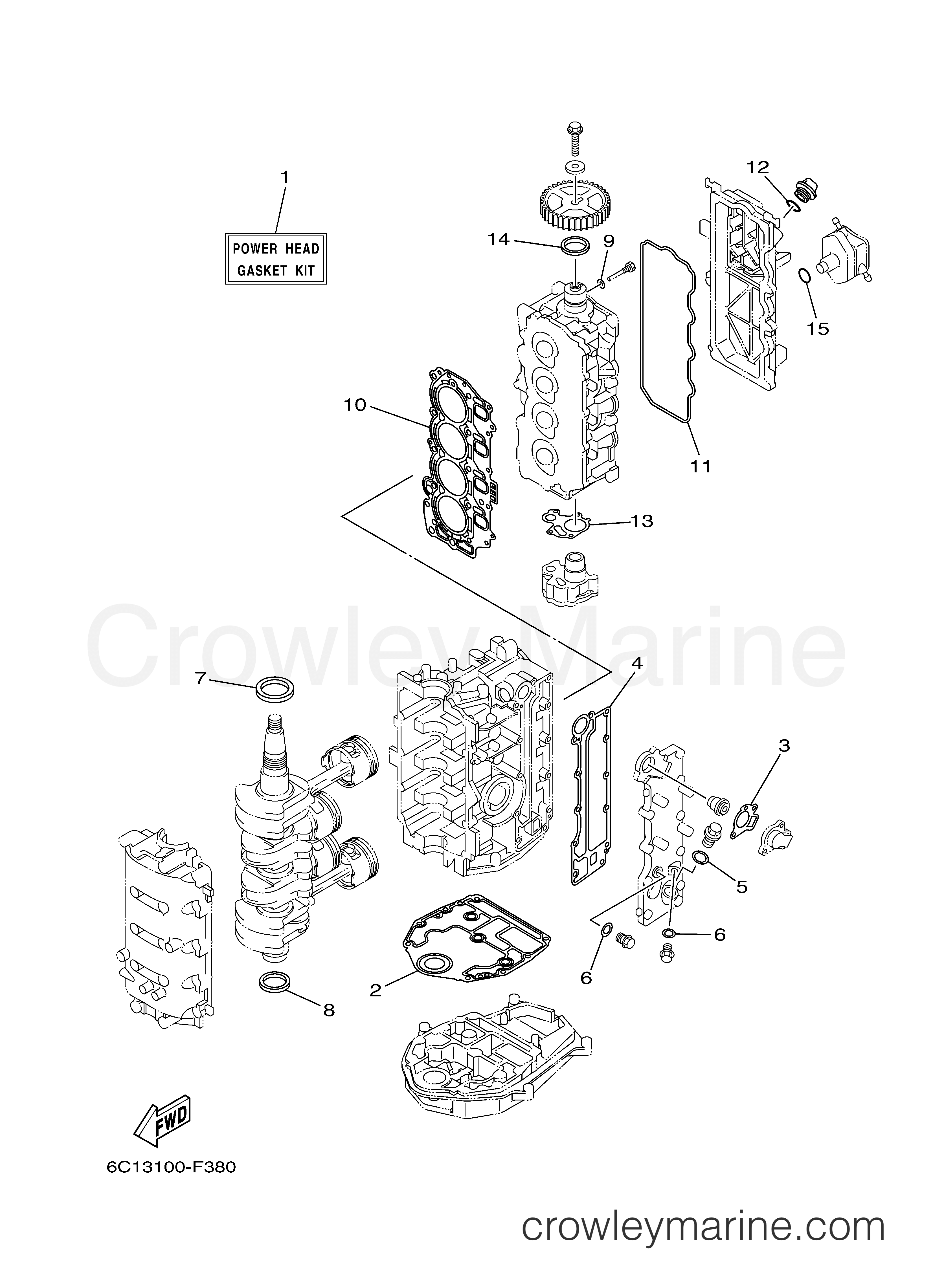 Yamaha Motors F50TLR - REPAIR KIT 1