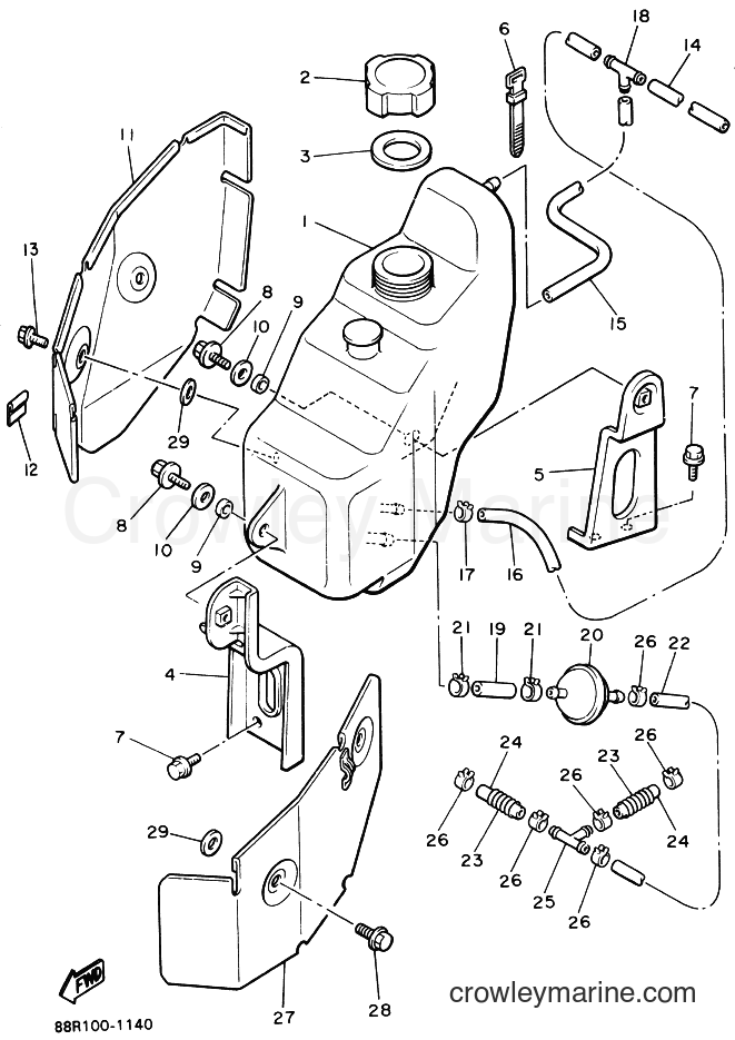 1993 Snowmobile EX570ST - EX570ST (8BA1) [010] - OIL TANK