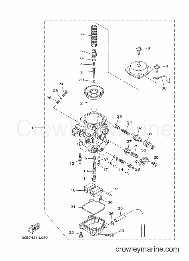 Yamaha Motors AF115S (20B7) [010] - CARBURETOR