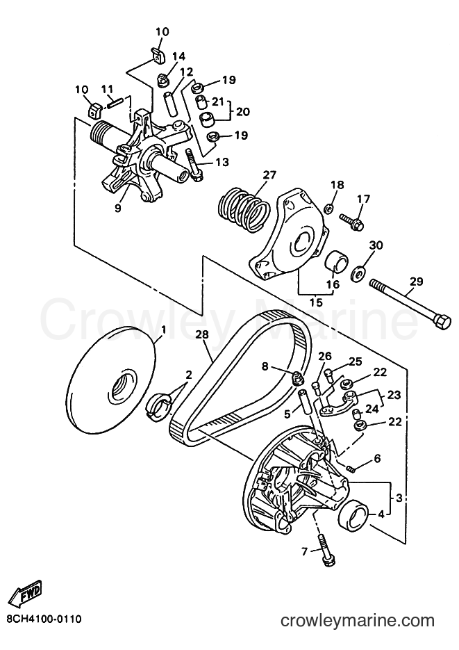 Yamaha Motors SX700R (8CH4) [030] - PRIMARY SHEAVE