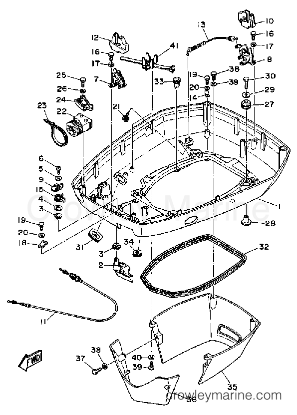 Yamaha Motors 250ETXDA - BOTTOM COWLING