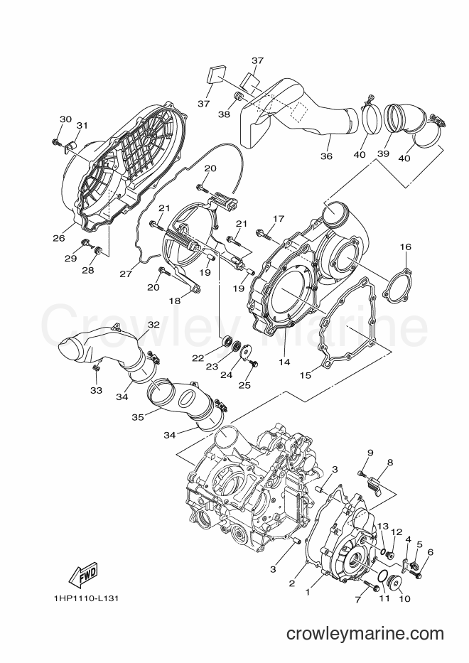 2014 ATV YFM550FWAD - YFM550FWAD (2LB8) [010] - CRANKCASE COVER 1