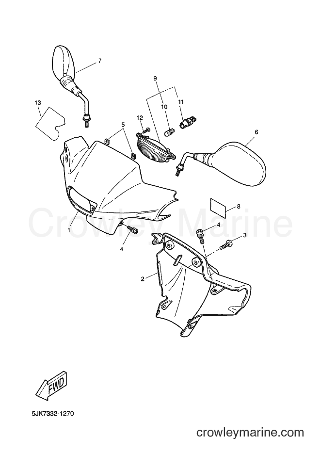 2001 Scooter CW50RS - CW50RS (5NU5) [010] - COWLING 1