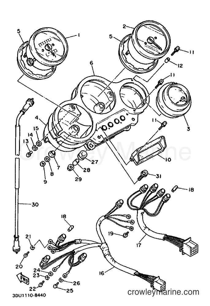 1988 Sport Bike FZR1000 - FZR1000 (3DV1) [010] - METER