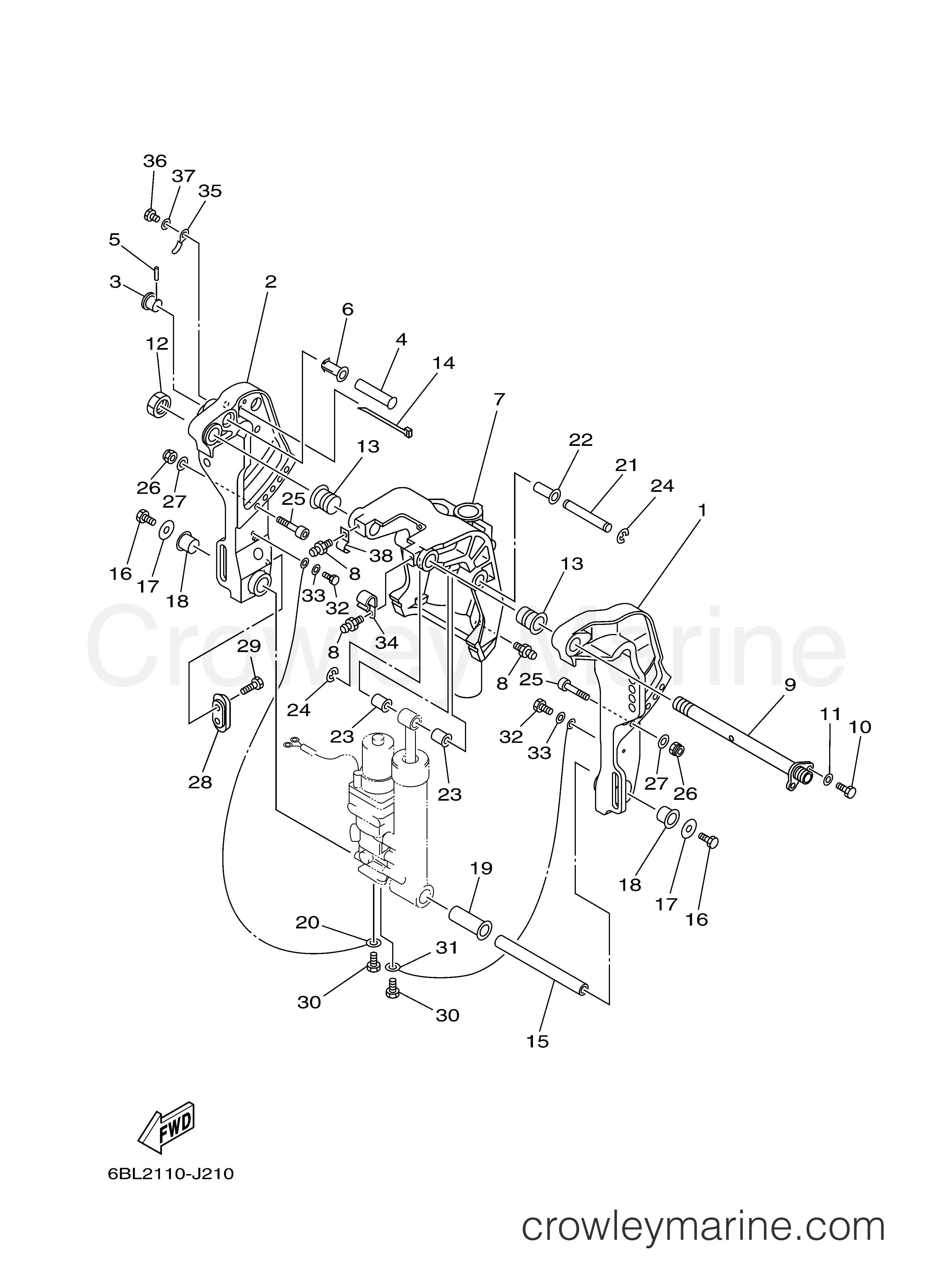 Yamaha Motors T25LA - BRACKET 1
