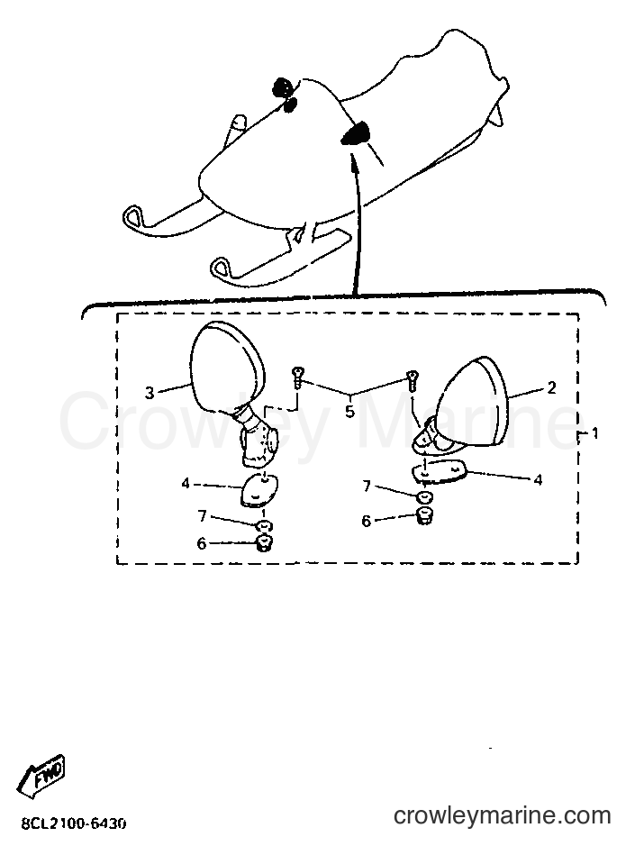1996 Snowmobile VX600DX - VX600DX (8CG2) [020] - ALTERNATE FOR BODY RIGGING