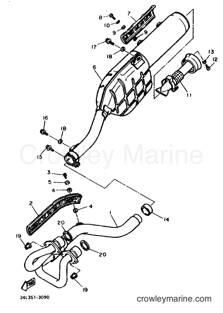 1986 Dirt Bike XT600 - XT600 (43F) [999] - EXHAUST